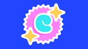 Logo of Calco Mania Stickers with stars on a blue background